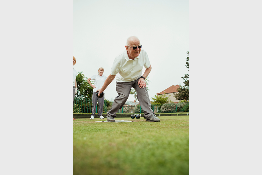Cool Senior Man Lawn Bowling Cool Senior Man Lawn Bowling