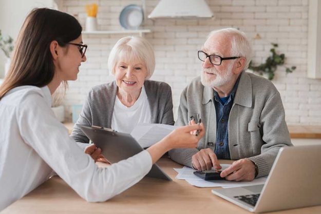 Successful deal. Lawyer financial adviser helping consulting showing contract mortgage loan credit business startup Successful deal. Lawyer financial adviser helping consulting showing contract mortgage loan credit business startup