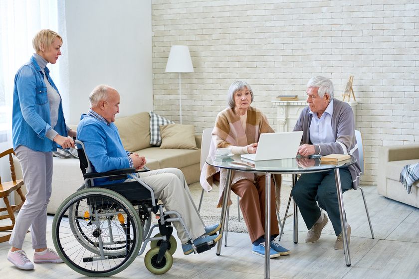 Senior People in Modern Retirement Home