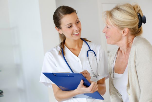 Nurse giving presciption to elderly woman Here's What People Say About Assisted Living In Los Lunas, NM