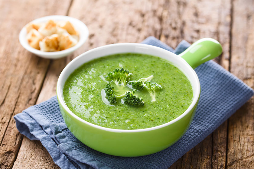 Fresh Homemade Cream Broccoli Soup Bowl