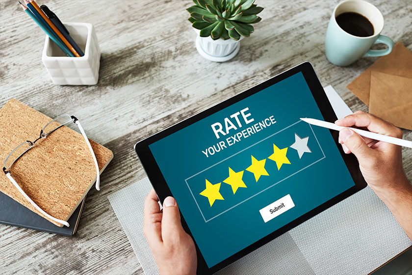 Rate customer experience review.