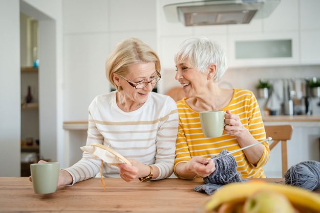Two women senior mature caucasian Two women senior mature caucasian