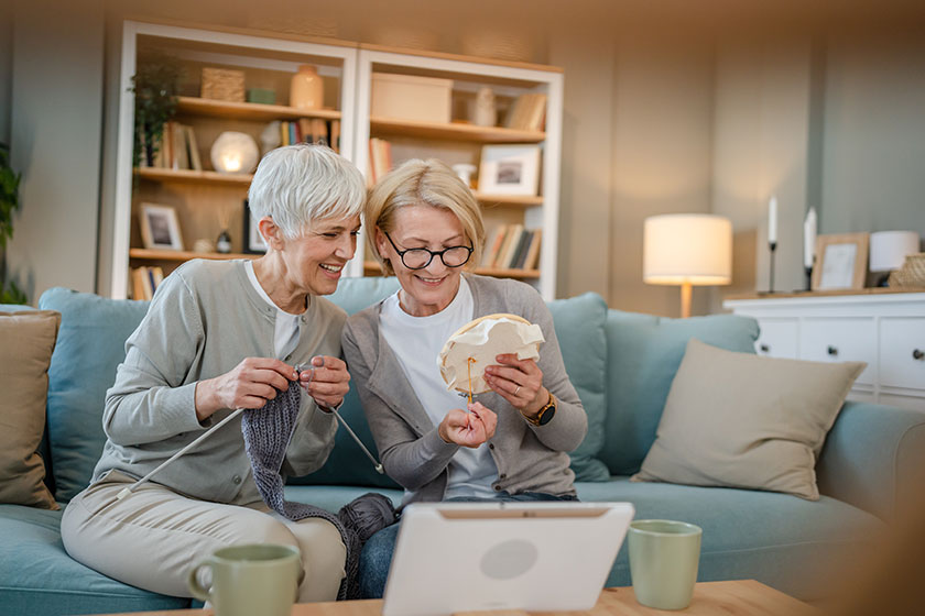 Two women senior mature caucasian friends Two women senior mature caucasian friends
