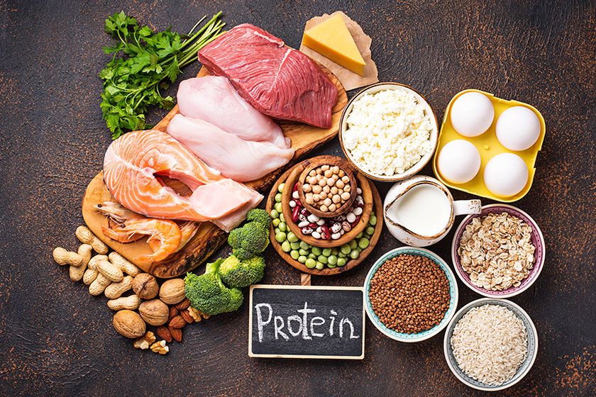 Healthy food high in protein
