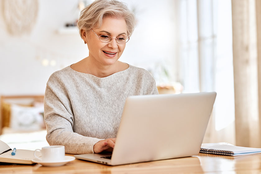 Senior woman with laptop Senior woman with laptop
