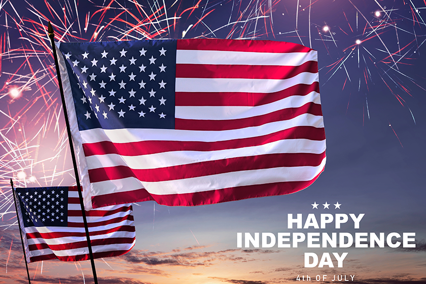 waving american flag fireworks background happy independence day waving american flag fireworks background happy independence day
