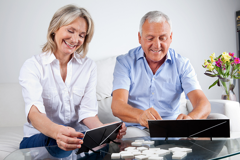 Couple Playing Rummy