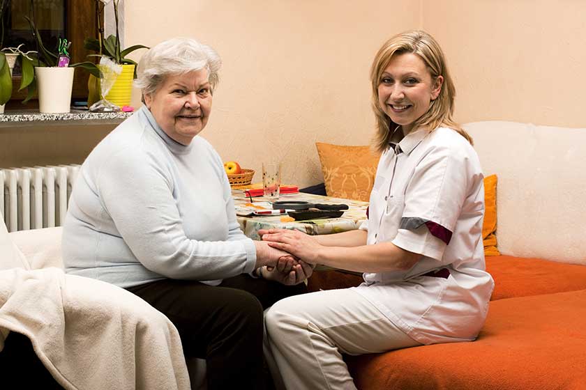 Home visit doctor with senior Home visit doctor with senior