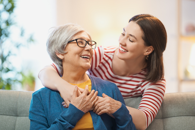Mother and her adult daughter