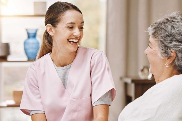 Nurse, woman and nursing home support, help Nurse, woman and nursing home support, help