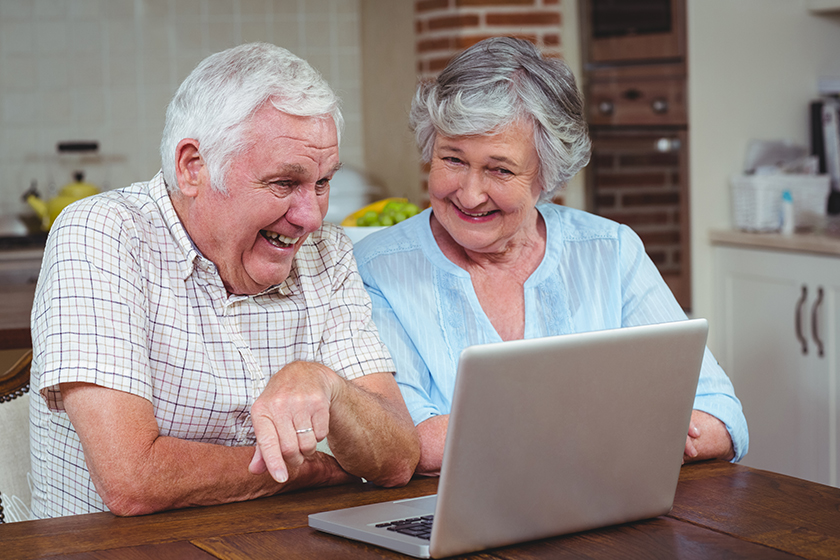 Retired couple using laptop Retired couple using laptop