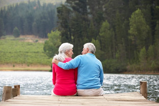 Senior couple on jetty