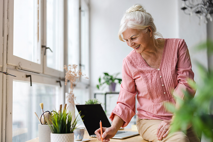 Smiling mature businesswoman