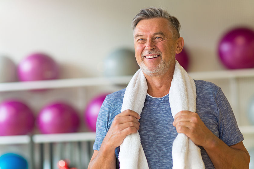 mature man in health club
