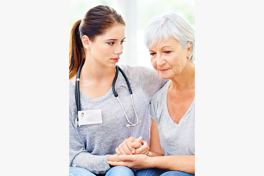 Dealing worst prognosis doctor comforting senior patient some bad news Dealing worst prognosis doctor comforting senior patient some bad news