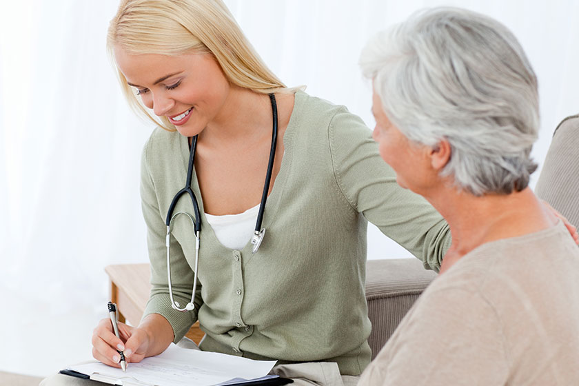 doctor talking with her patient