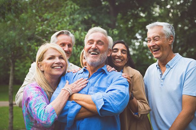 Group old friends spending time together main parts london visiting Group old friends spending time together main parts london visiting