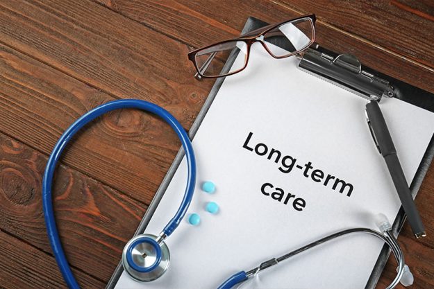 long term care information closeup medical concept