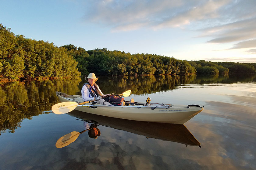 active senior kayaking on coot bay in everglades national park active senior kayaking on coot bay in everglades national park