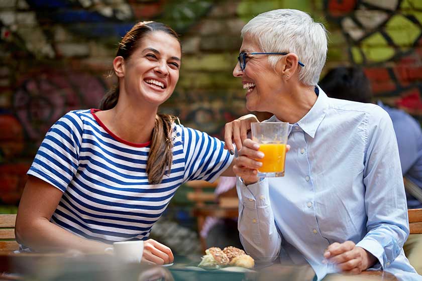 different age female friends adult daughter mother concept young woman