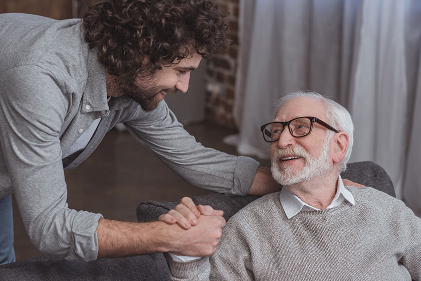 father and grown son