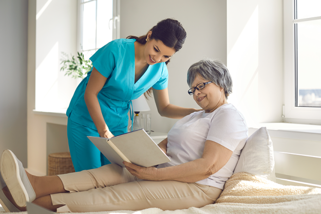 caregiver in a nursing home