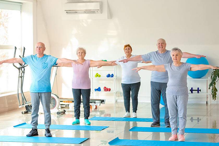 elderly people exercising gym elderly people exercising gym