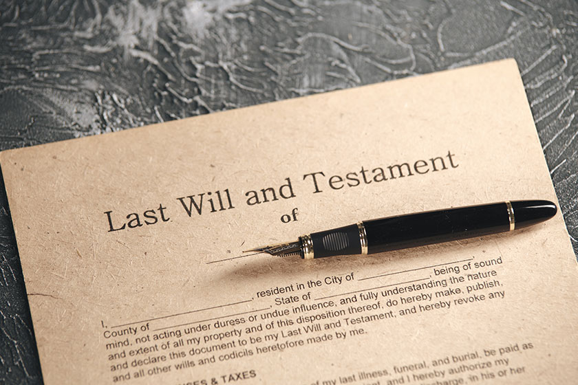 Old notary document on the desk isolated Old notary document on the desk isolated