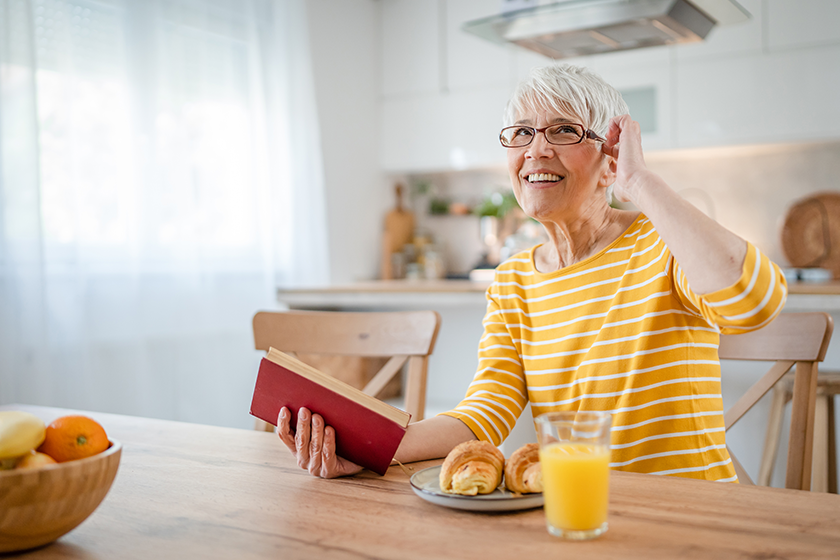 one woman mature senior caucasian female pensioner