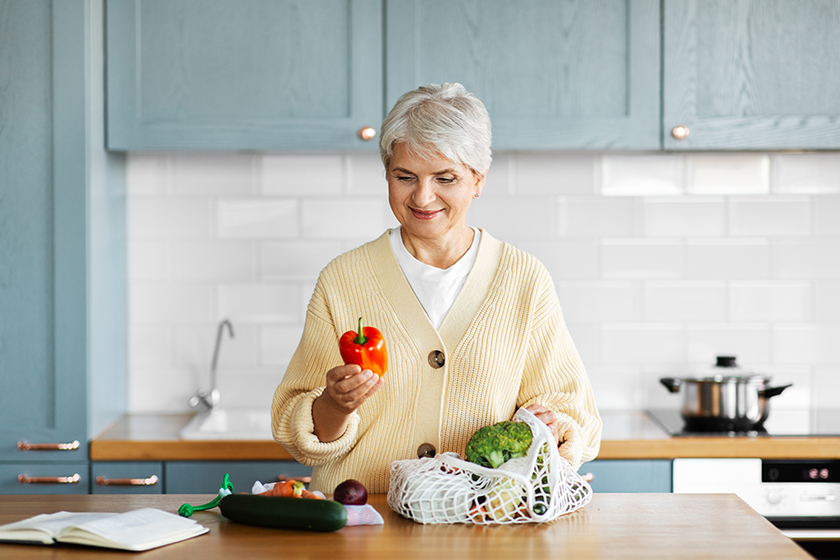 woman with vegetables woman with vegetables