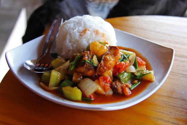 rice fried fish sweet and sour rice fried fish sweet and sour