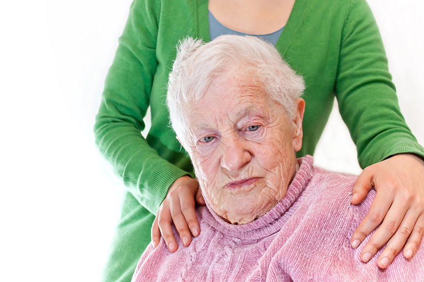 senior and young woman