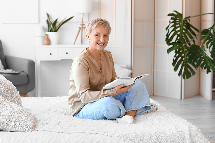 mature woman reading book mature woman reading book