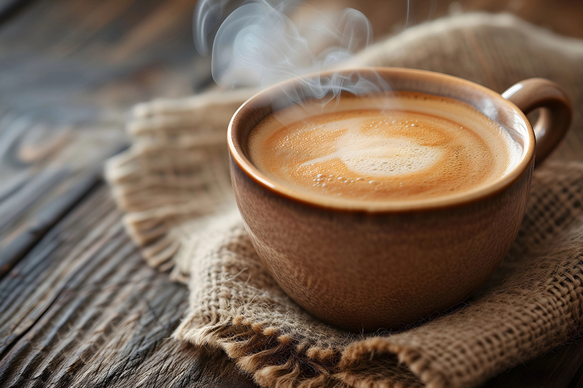 coffee late steaming mug