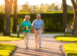 couple walking in the park