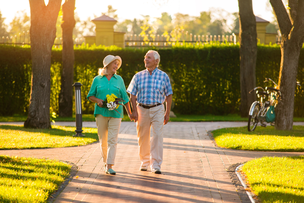 couple walking in the park