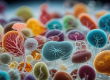 generated detailed colorful illustration gut flora