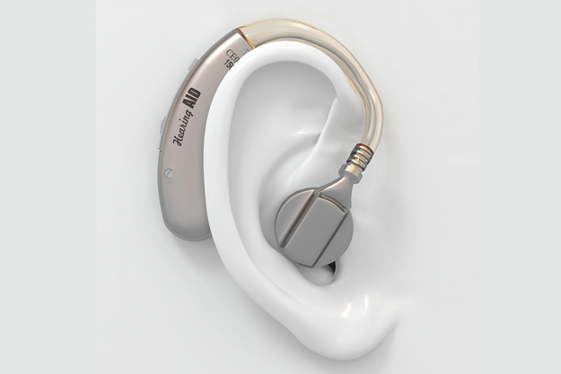 hearing aid on ear