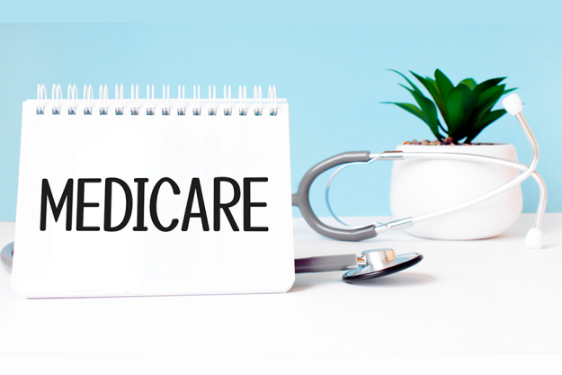 text medicare written notepad stethoscope