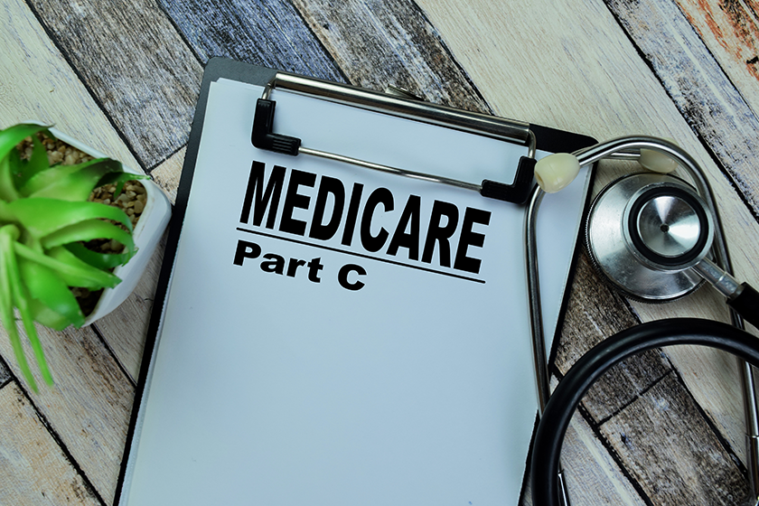 concept medicare part write paperwork