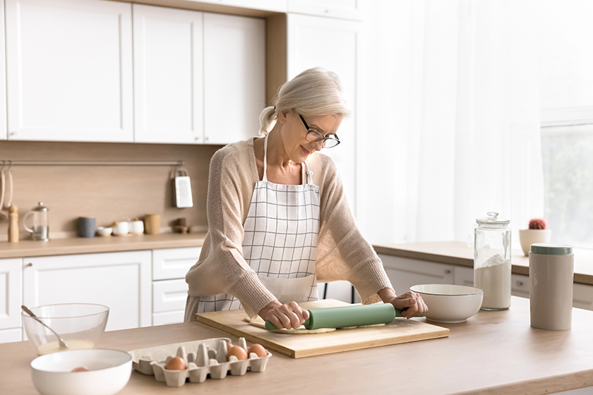 happy housewife inspired middle aged female