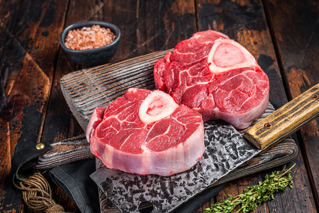 raw osso buco veal shank ready cooking raw cross cut