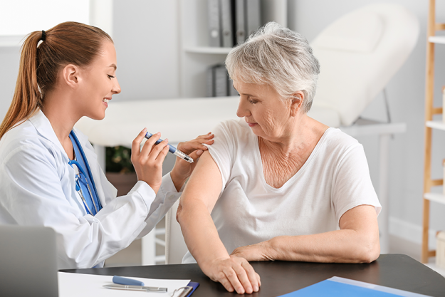 senior diabetic woman visiting doctor